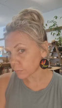 Load and play video in Gallery viewer, Bird of Paradise Hand Painted Earrings
