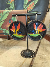 Load image into Gallery viewer, Bird of Paradise Hand Painted Earrings
